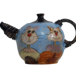 Mačke ručno rađeni keramički čajnik